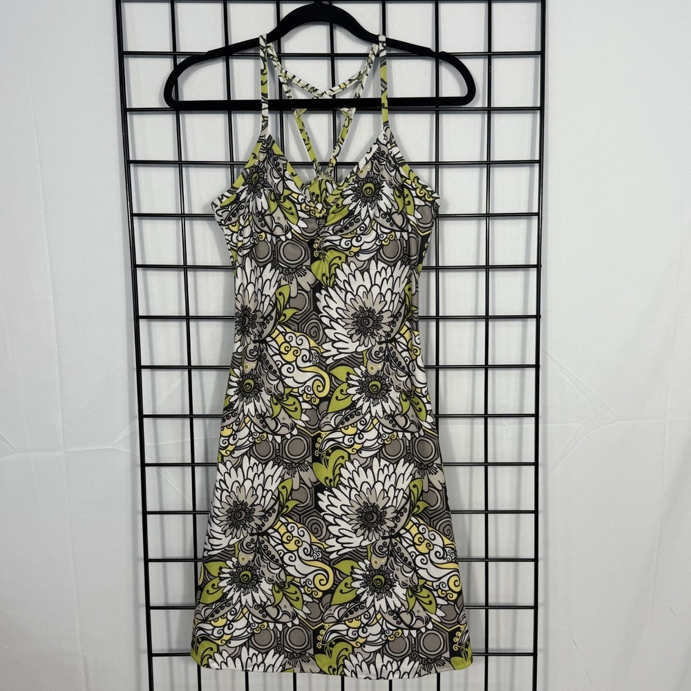 Prana Quinn Yoga Mini Floral Dress Womens XS Multicolor Athleisure Retro Paisley